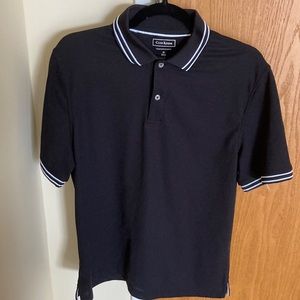 Black polo shirt